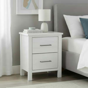 Bedroom: Walton 2-Drawer Bedside, White