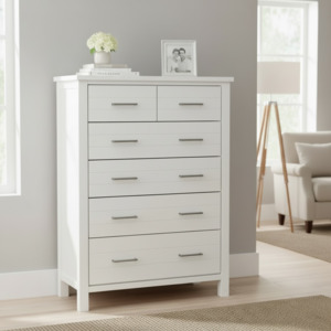 Bedroom: Walton 6-Drawer Chest, White