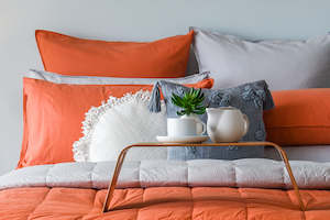 Pillowcase: Linen Pillowcase - Terracotta Clay