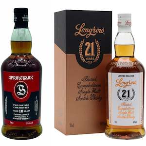 Springbank 'Palo Cortado cask matured' 10 Year Old + Longrow 21 Year O&hellip;