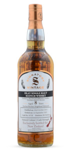 Scottish Single Malts Islay: Bunnahabhain 'Signatory' Cask Strength 8 Year Old New Zealand Exclusive Whisky 700ml