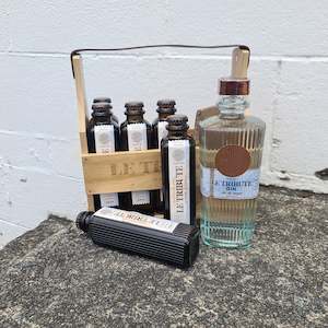 Spanish Gin: Le Tribute Gin & Tonic Wooden Crate Gift Pack 700ml
