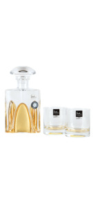 EISCH Gold Whisky Decanter + Two Glasses Gift Set
