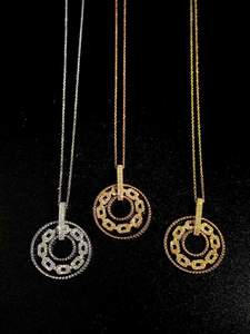 14K Diamond Round Pendant - E&J Bags NZ