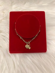 Products: 18K GOLD HEART BRACELET ADJ - E&J Bags NZ