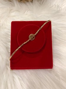 Products: 18K GOLD TREE OF LIFE BRACELET ADJ - E&J Bags NZ