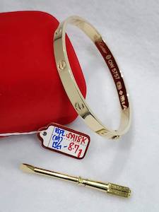 Products: 18K GOLD BANGLE - E&J Bags NZ