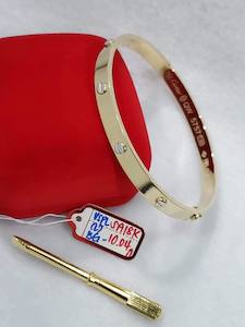 Products: 18K GOLD TWOTONE BANGLE (Personalized) - E&J Bags NZ