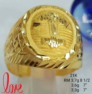 21K GOLD MENS RING - E&J Bags NZ