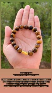 24K GOLD PIYAO - TIGER'S EYE - E&J Bags NZ