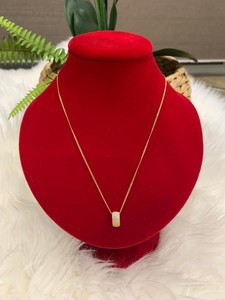 18K GOLD STONE NECKLACE - E&J Bags NZ