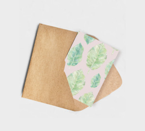 Collection Cards Notebooks: Pink Puka Leaf Card