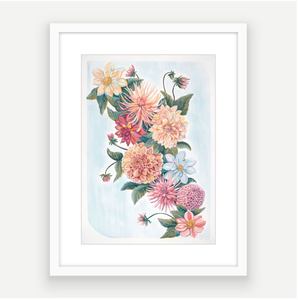 Original Art: Dahlia Gathering II Original Artwork