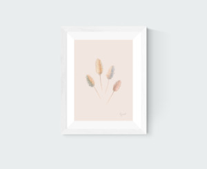 Beach Bunny Tails Art Print
