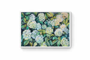 Sold Originals: Hydrangeas in white, green & blue