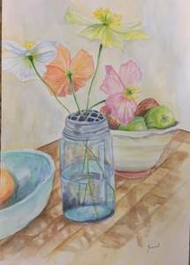Sold Originals: Poppy Still Life study