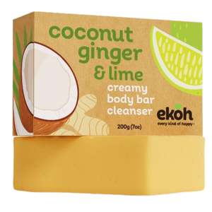 Personal Care: Organic Coconut Lime & Ginger Hydrating Soap Bar Eco Body Soap Bars 200g