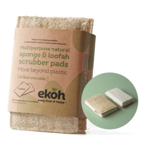 Bundles Multi Buys: Loofah Body Scrub & Multipurpose Eco Kitchen Scrubber Sponge 2 Pack