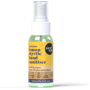 Hand Sanitiser Healthy Clean Refill And Reuse: Lemon Myrtle Hand Sanitiser Gel 50ml Natural Refillable Antibacterial Germ Killer