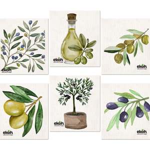 Swedish Dishcloths 48 Pack Bulk Box Botanicals - Wholesale Eco Cleaning Cloths