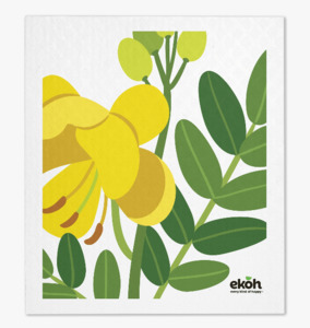 Reusable Swedish Dishcloth – 1pc – Cassia Botanical Flower Kitchen Cleaning &hellip;
