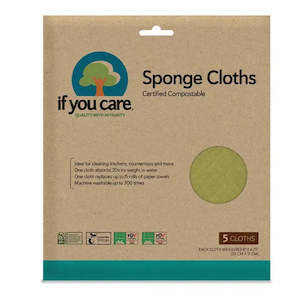 Household Items: If You Care - Sponge Cloths 5pk