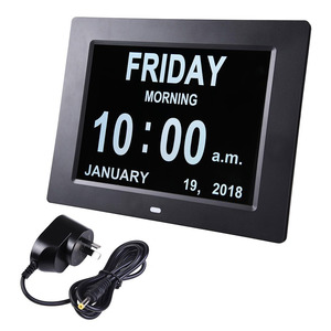 Clocks And Medication Reminders: 8" Digital Calendar Day Clock - for Dementia and Alzheimer’s Patients (Black)