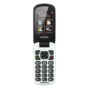 Oricom Flip Mobile Phone with SOS Emergency Button (Suitable on Most Networks)