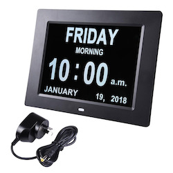Clocks And Medication Reminders: 10" Digital Calendar Day Clock - for Dementia and Alzheimerâs Patients (Black)