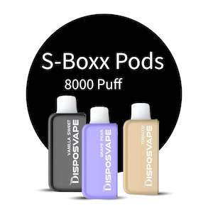 Pod Systems: DISPOSVAPE - S-Boxx 8000 Puff Pre-filed Pods