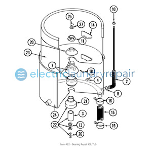 Bushes: Maytag #62040130 Bearing Repair Kit, Tub | Washer Replacement Part