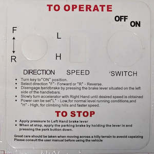 Fourstar Parts: Dash Decal Set