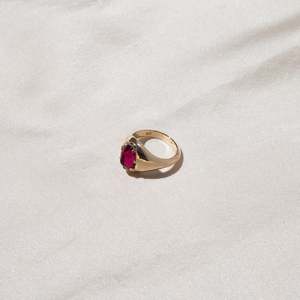 Ruby Signet Gold Ring