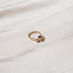 Luna Goddess Black Diamond Gold Ring