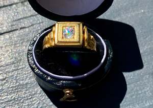 Old Mine Cut Diamond Men’s Ring