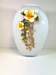 Floral Grace White Vase Big