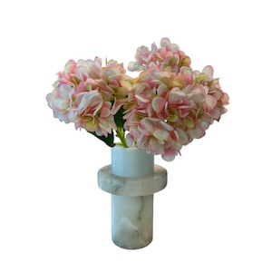 Vases: Layered Marble White Vase Small