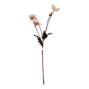 Artificial Flowers: Pink Blush Poppy Stem