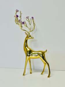 Gilded Repose Deer Decor