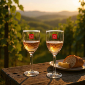 Red wine Cut Crystal glass