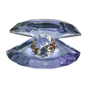 Crystal Shell Encasing A Diamond