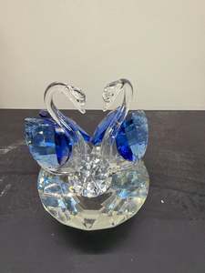 Blue Crystal Swan Small
