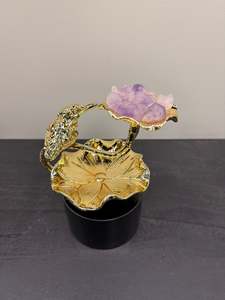 Golden Bird Amethyst Flower