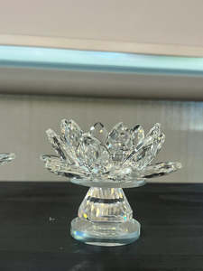 Crystal Candle Holder Small yellow