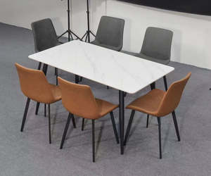 7PC Sintered Stone 1.5M Dining Set