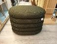 Furniture: Oval Storage Stool Green
