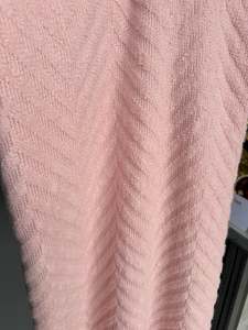 Soft Blush Chevron Throw Blanket