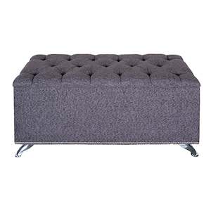 Ottomans: Tufted Button-Blanket/Ottoman Box