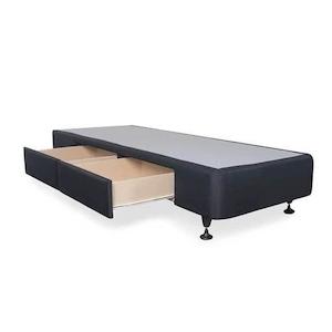 King Single Bed Base: Brown Drawer Base - King Single