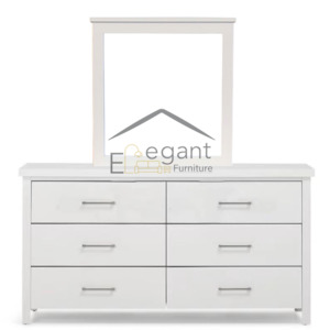 Earling White Dresser With Mirror
